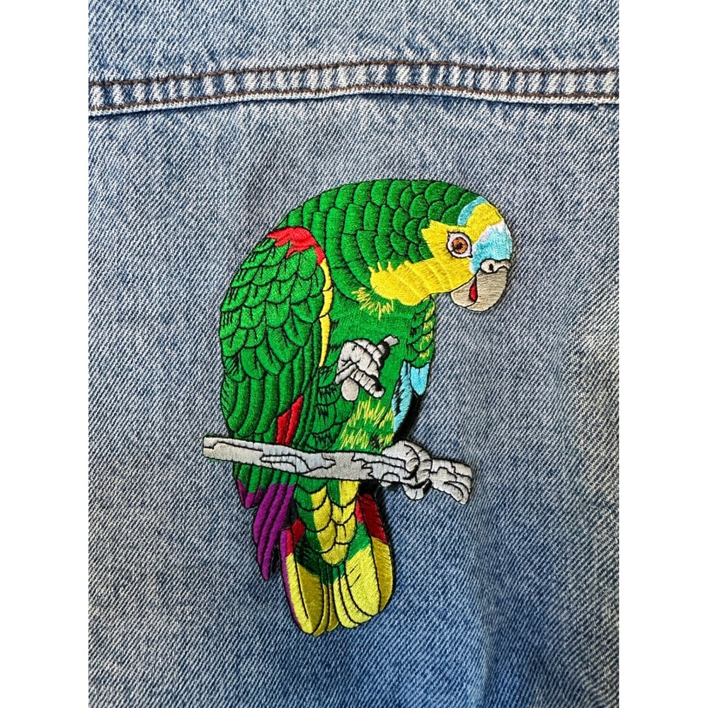 Large Parrot Applique Embroidered Patch Tropical Bird‎ Iron On Sew On DIY Craft
